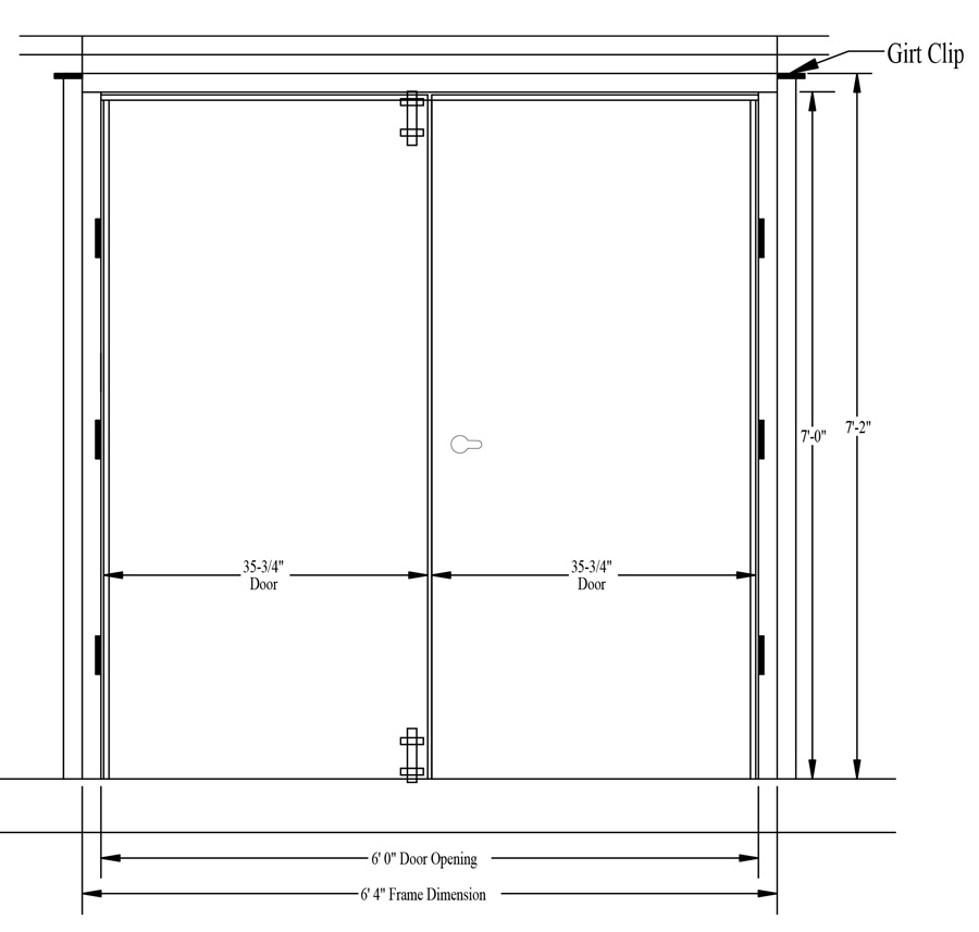 Steel Walk Door Rough Opening Size Measuring Instructions